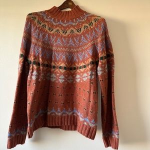American Eagle cozy fair isle sweater